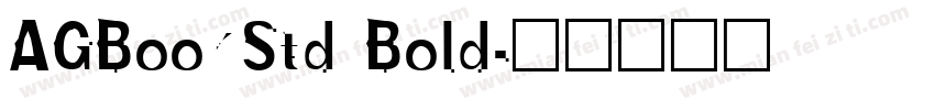 AGBookStd Bold字体转换